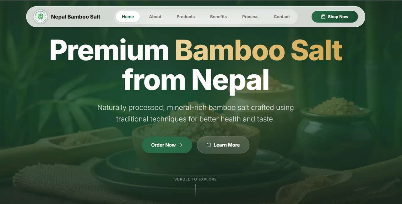 Bamboo Salt Product Website – QA Specialist by Sunil Paudyal