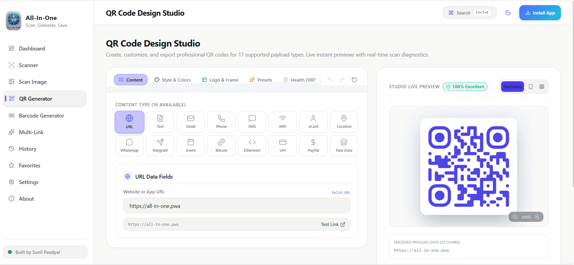 All-In-One — Smart QR & Multi-Link Hub screenshot 3