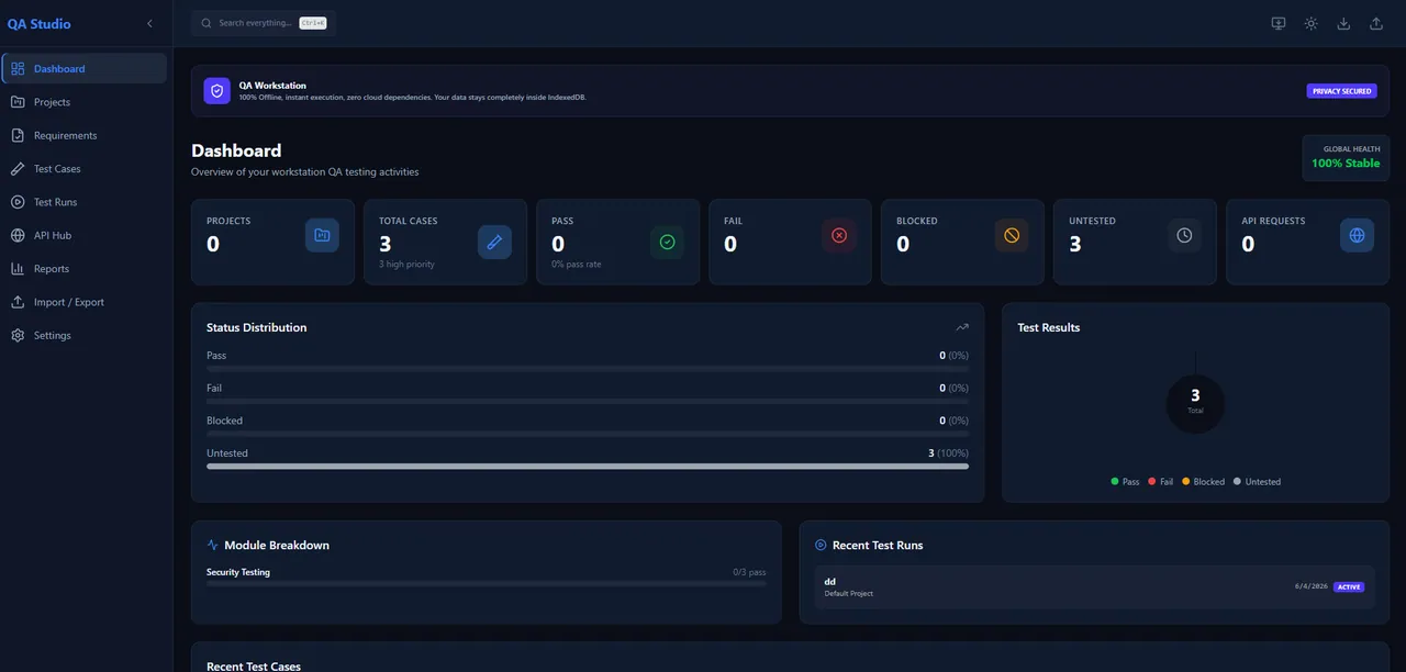 QA Test Case Studio – Full-Stack Developer & QA Engineer by Sunil Paudyal